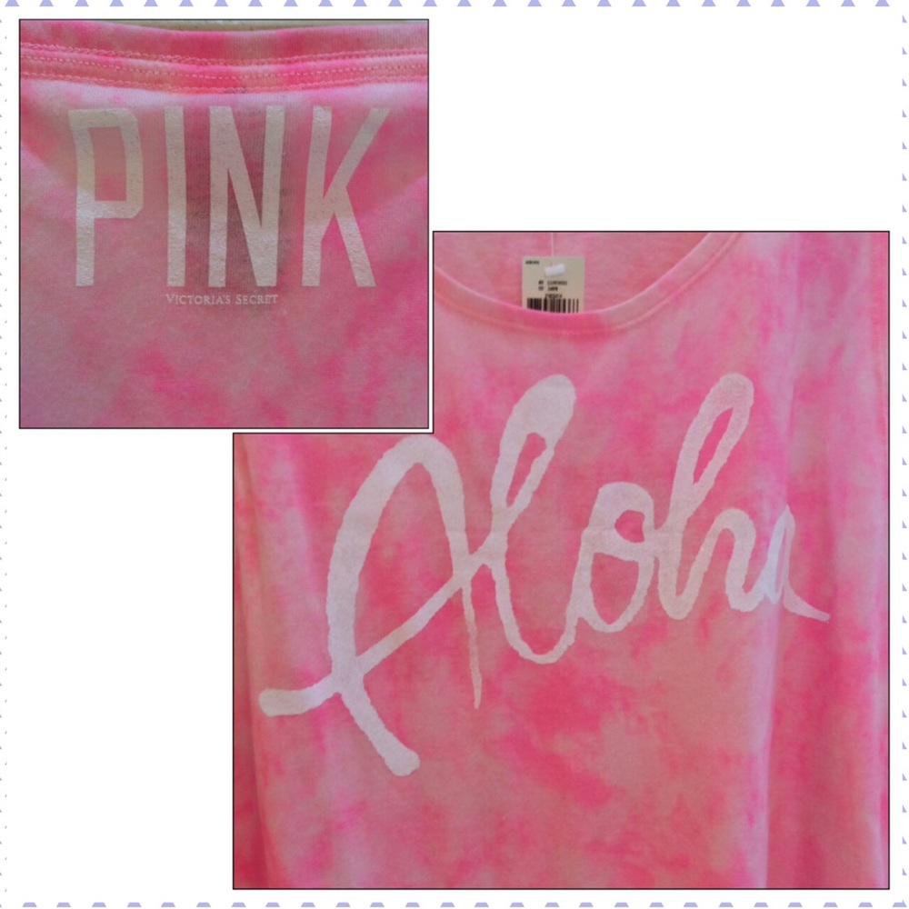 VS PINK 🌸ALOHA TIE DYE TANK ~L